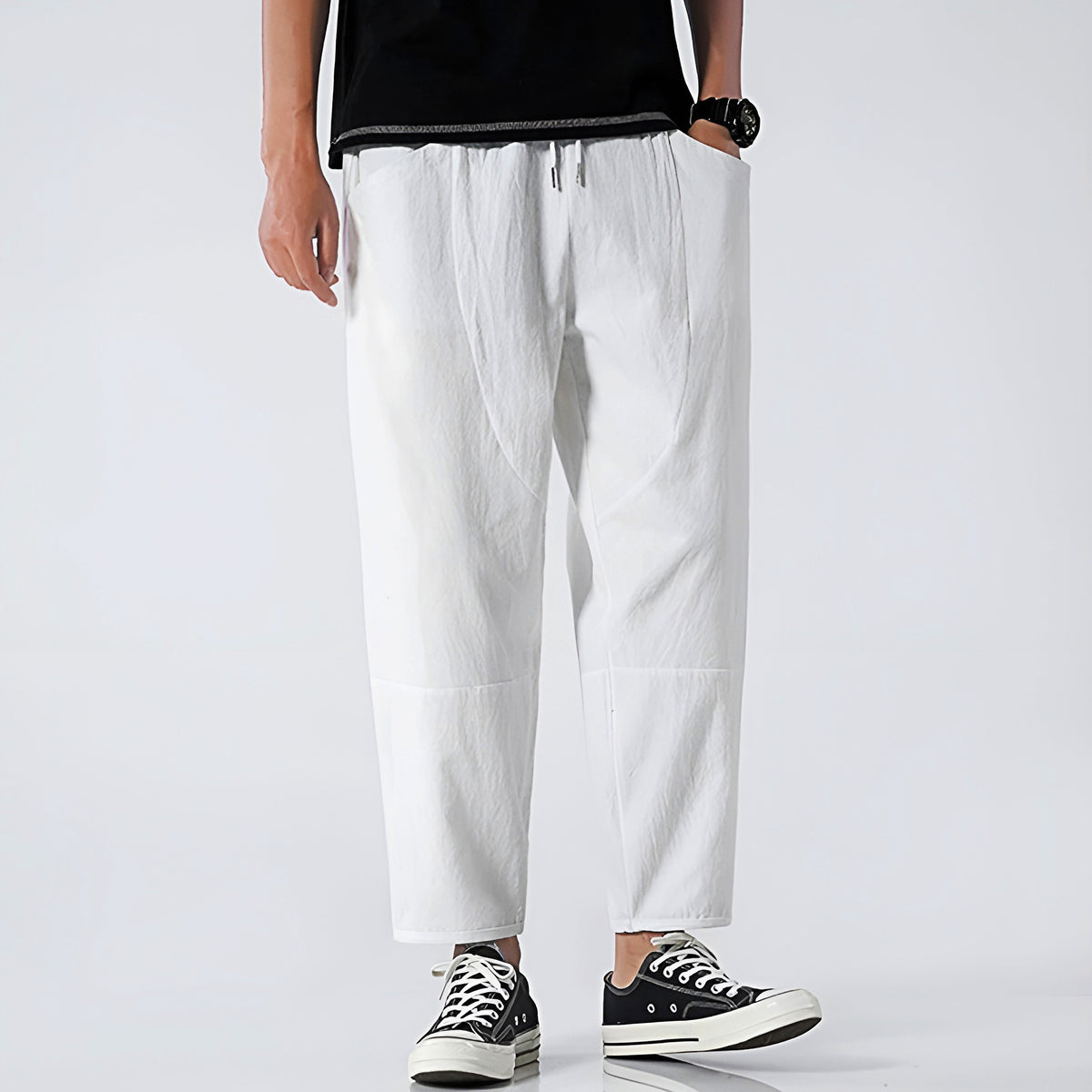 PANTALON COURT EN COTON URBAIN