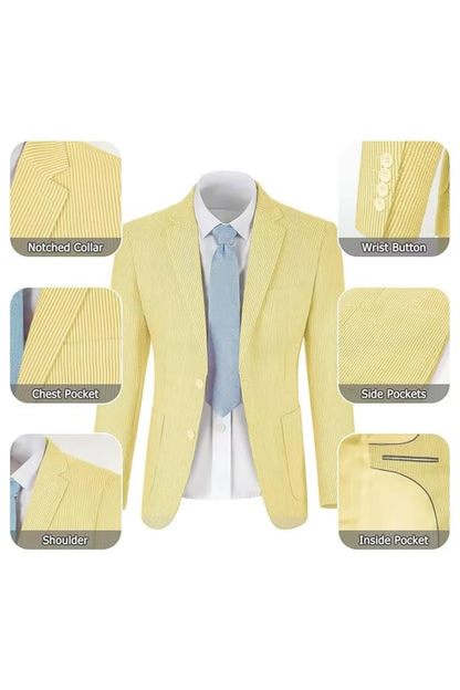 Striped Seersucker 2 Piece Suits